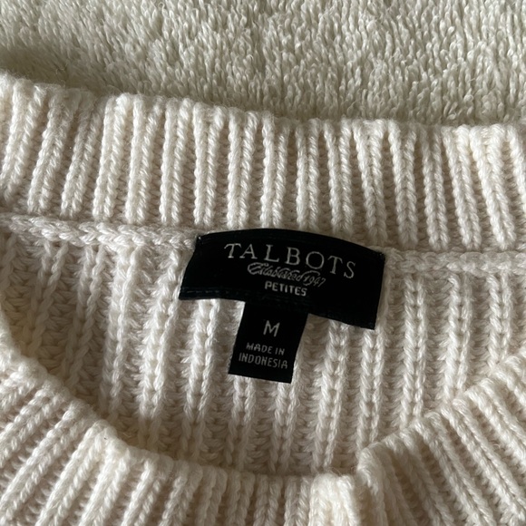 Talbots Ribbed Knit Sweater - Cream - Picture 6 of 8